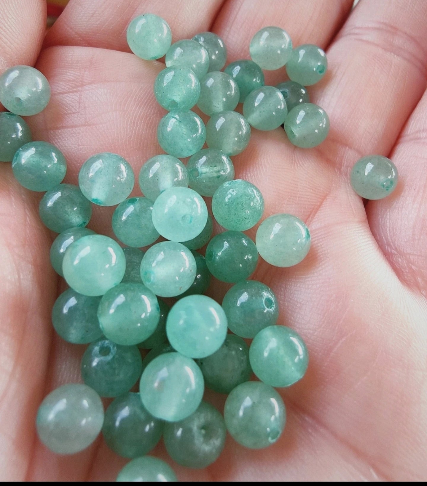Perle en Aventurine 6 mm - à l'unité