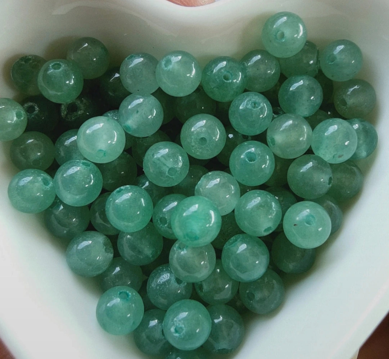 Perle en Aventurine 6 mm - à l'unité