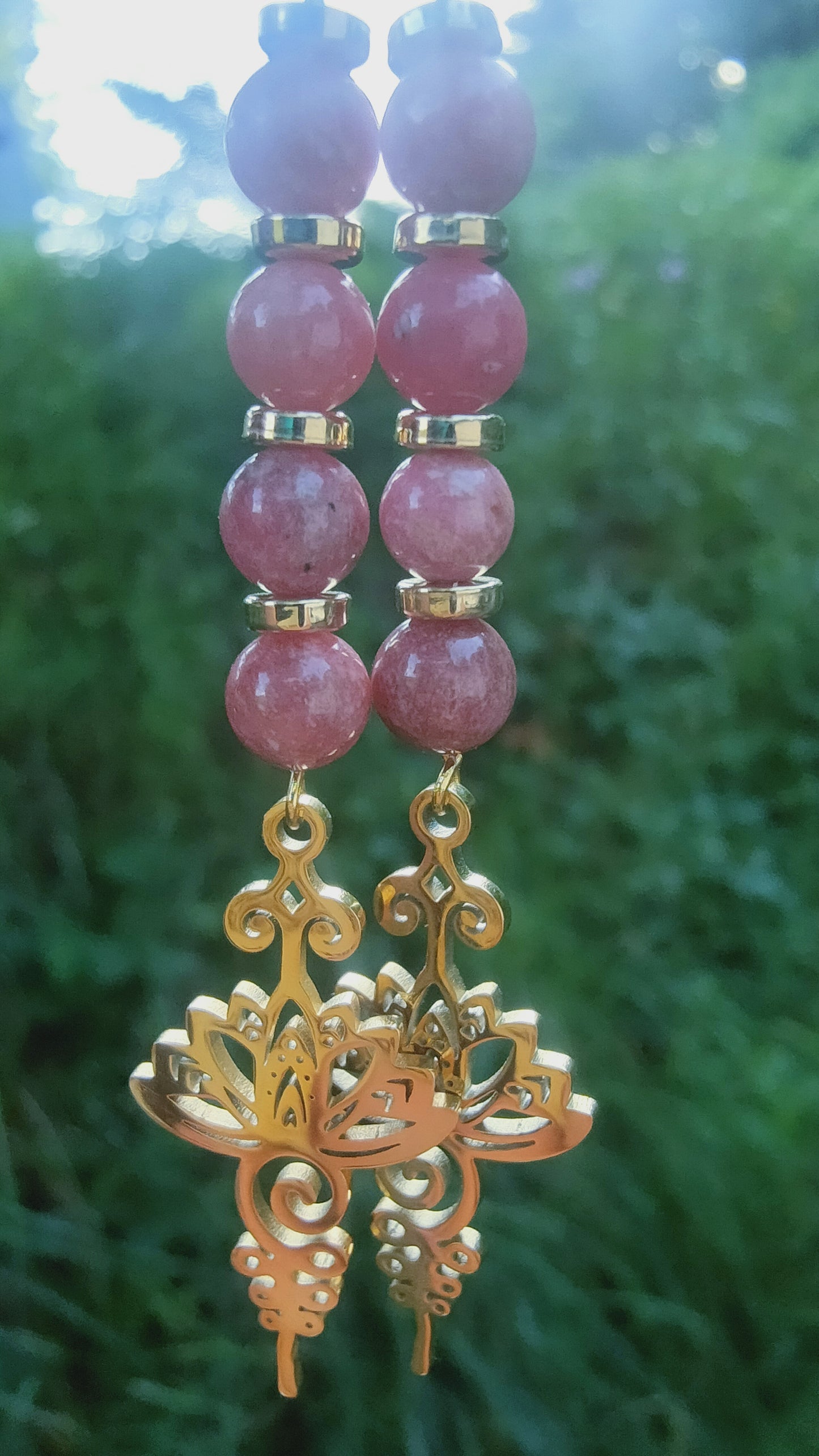 Boucles d'oreille en Thulite