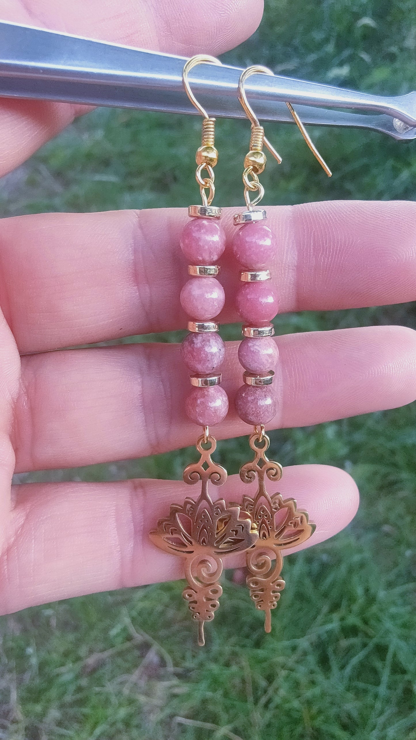 Boucles d'oreille en Thulite