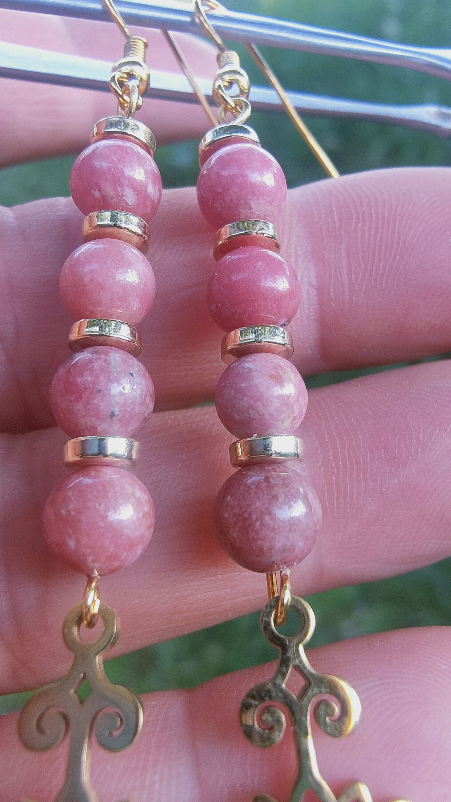 Boucles d'oreille en Thulite