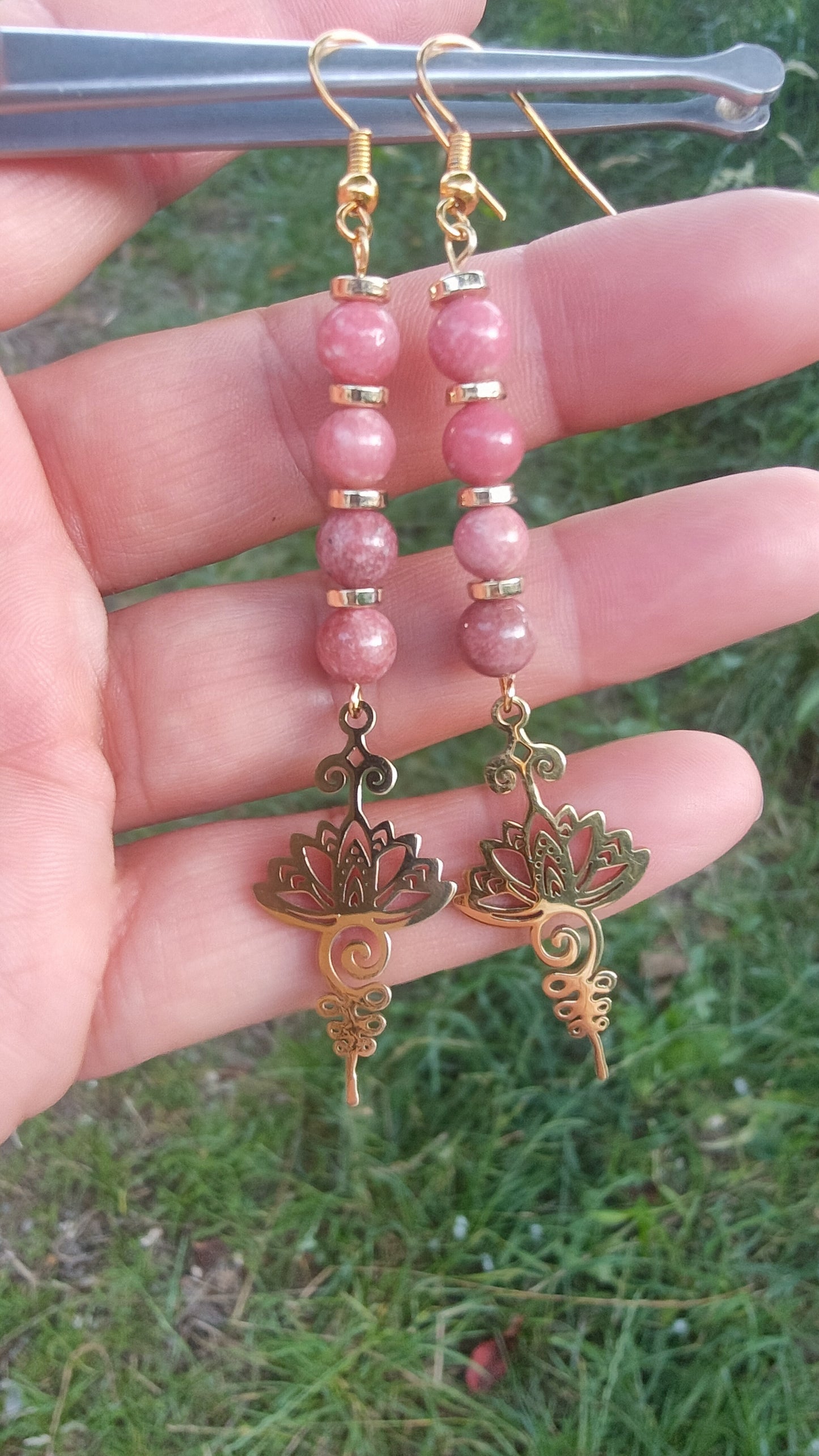 Boucles d'oreille en Thulite