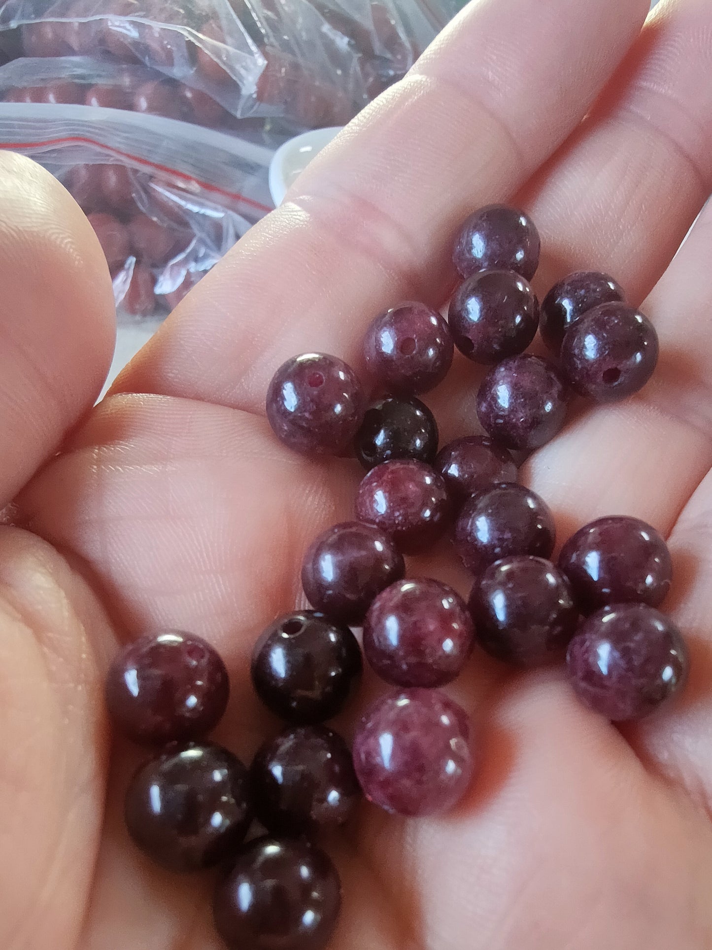 Perle en Grenat brun hessonite 8 mm - à l'unité