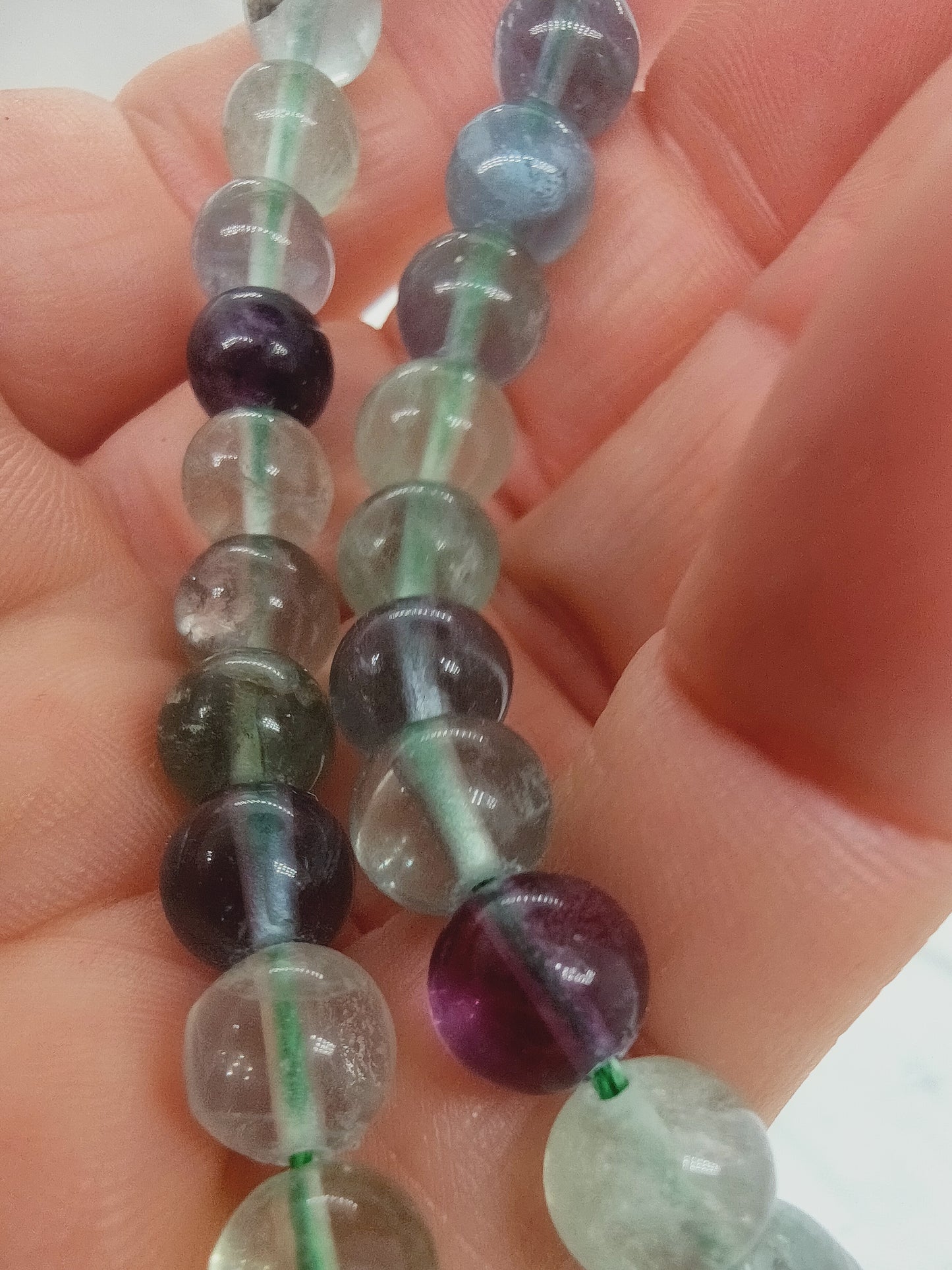 Perle en Fluorite multicolore 8 mm - à l'unité