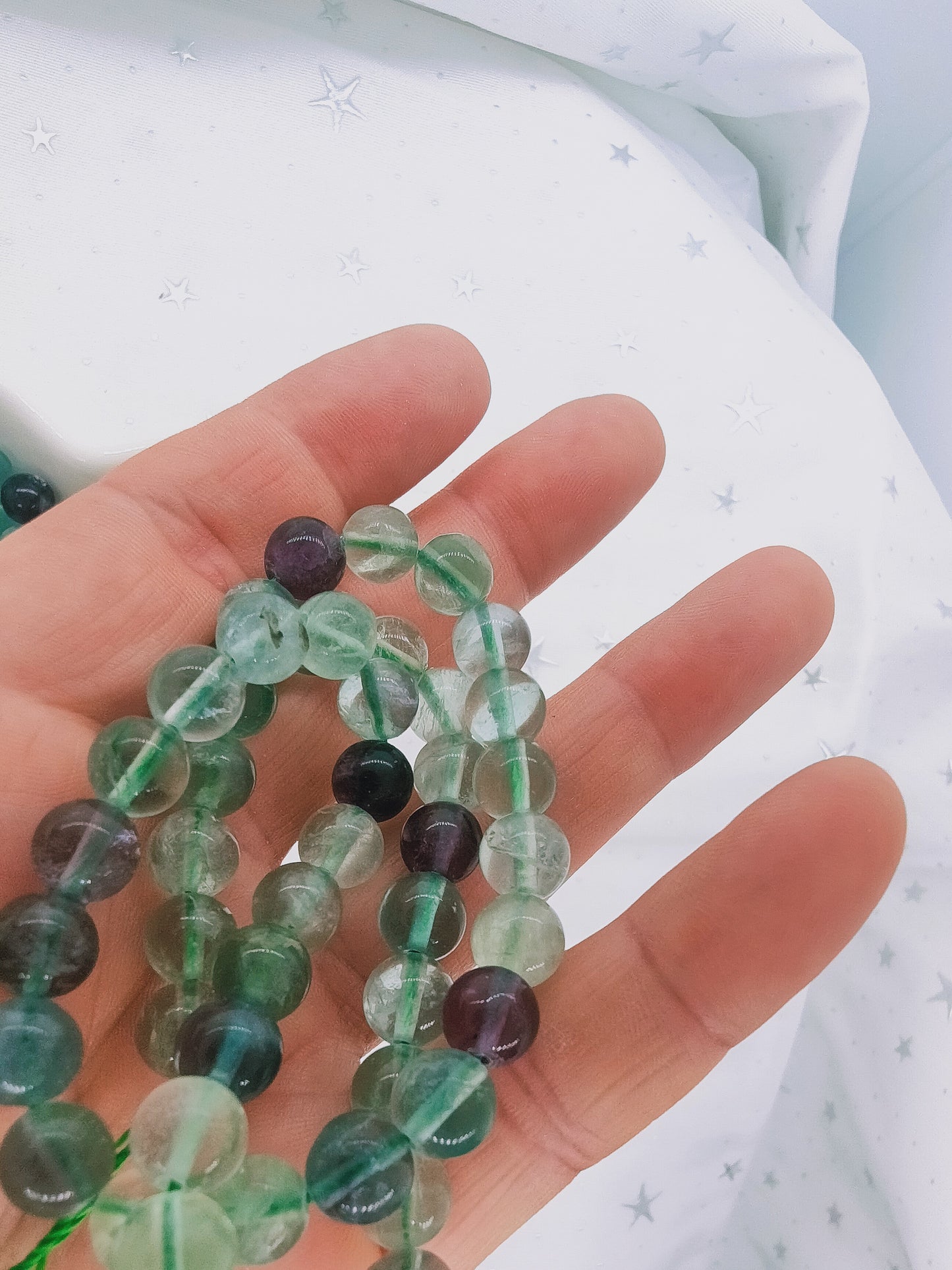 Perle en Fluorite multicolore 8 mm - à l'unité