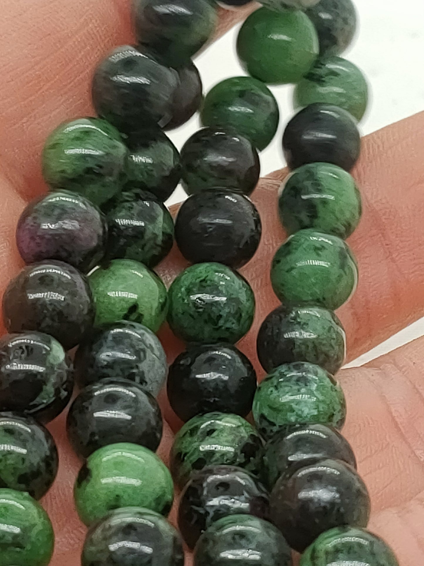 Perle en Zoizite AA 8 mm - à l'unité