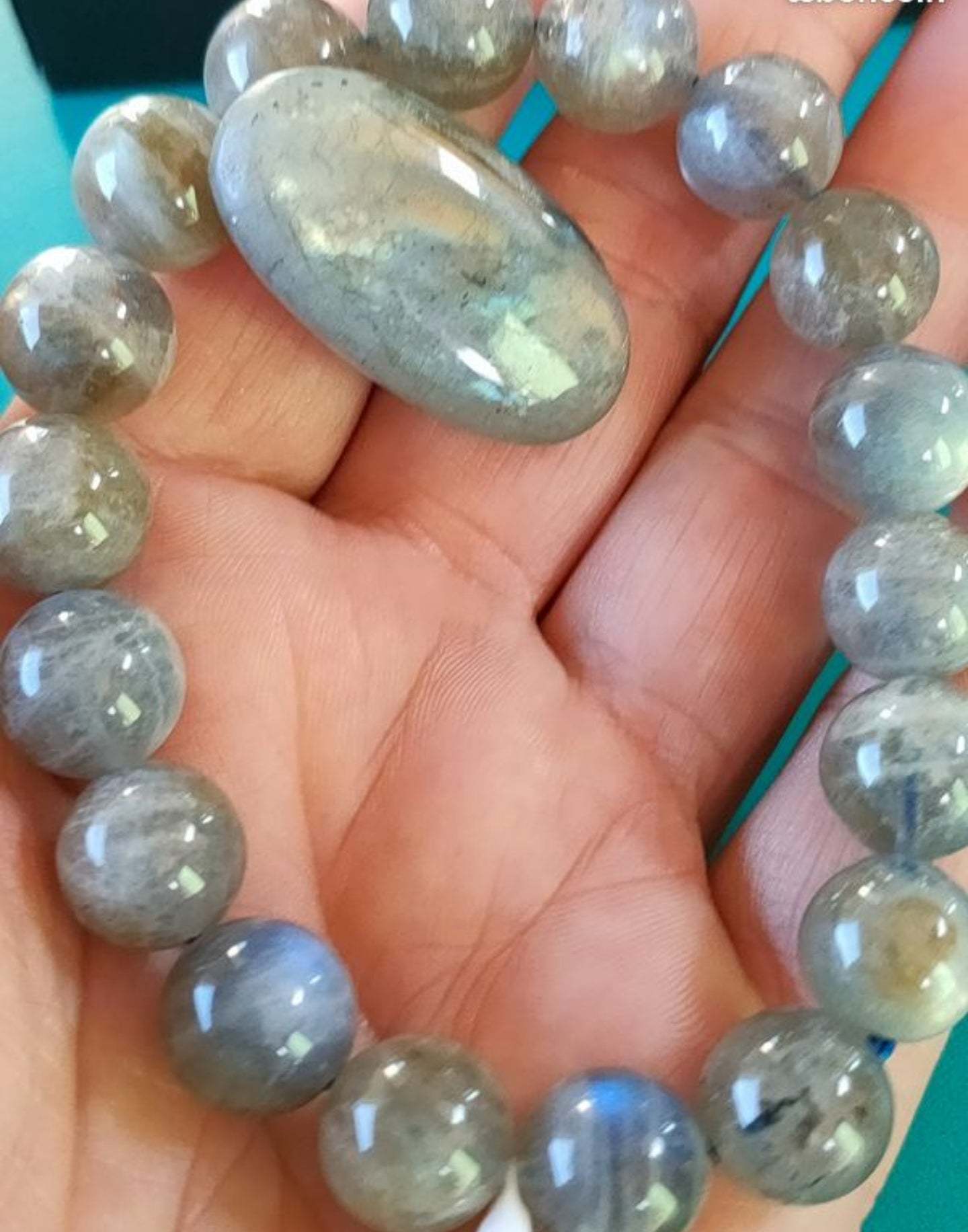 1 bracelet en Labradorite et son galet