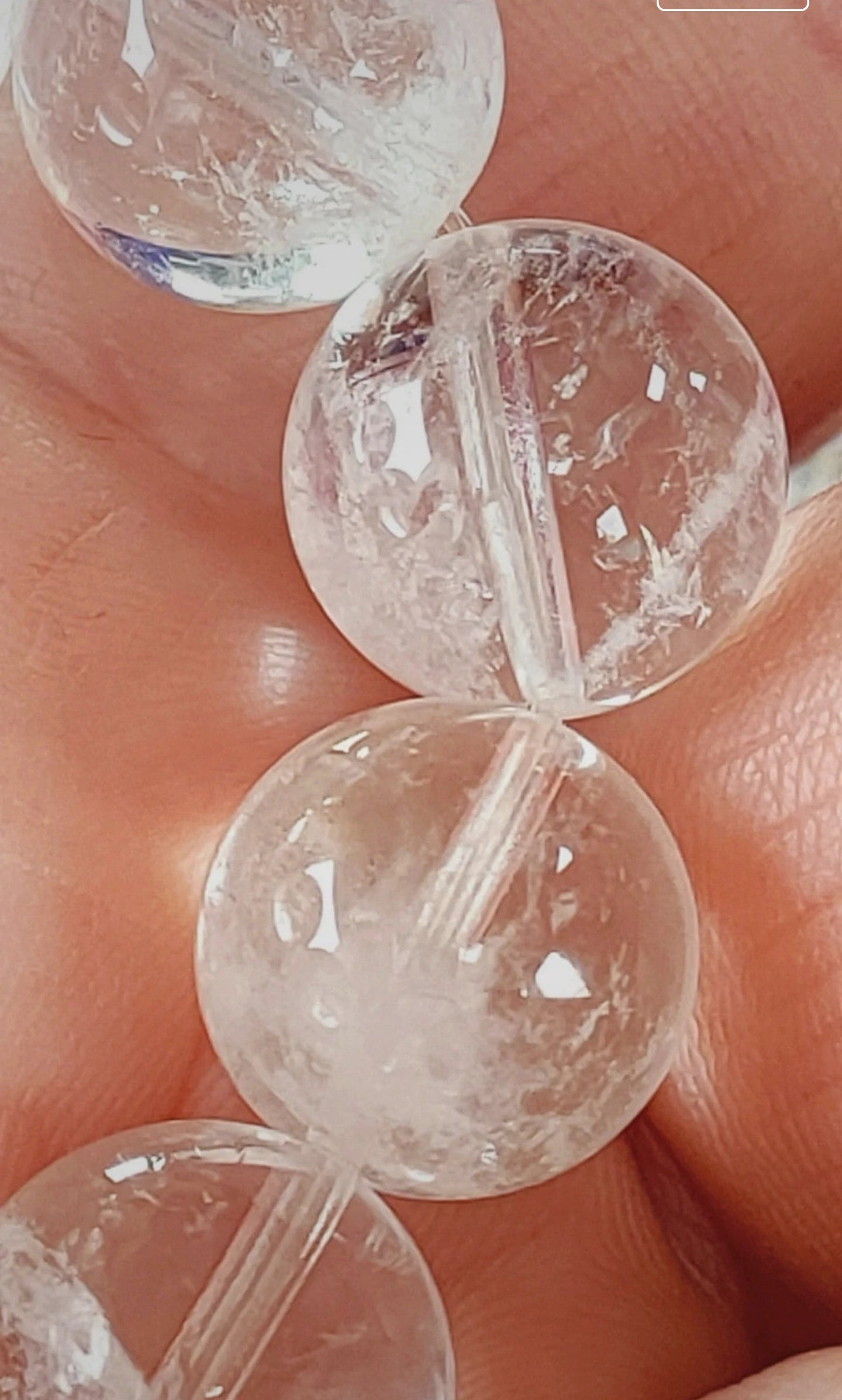 Bracelet en Quartz fantôme - perles de 12/13 mm - Grade AA