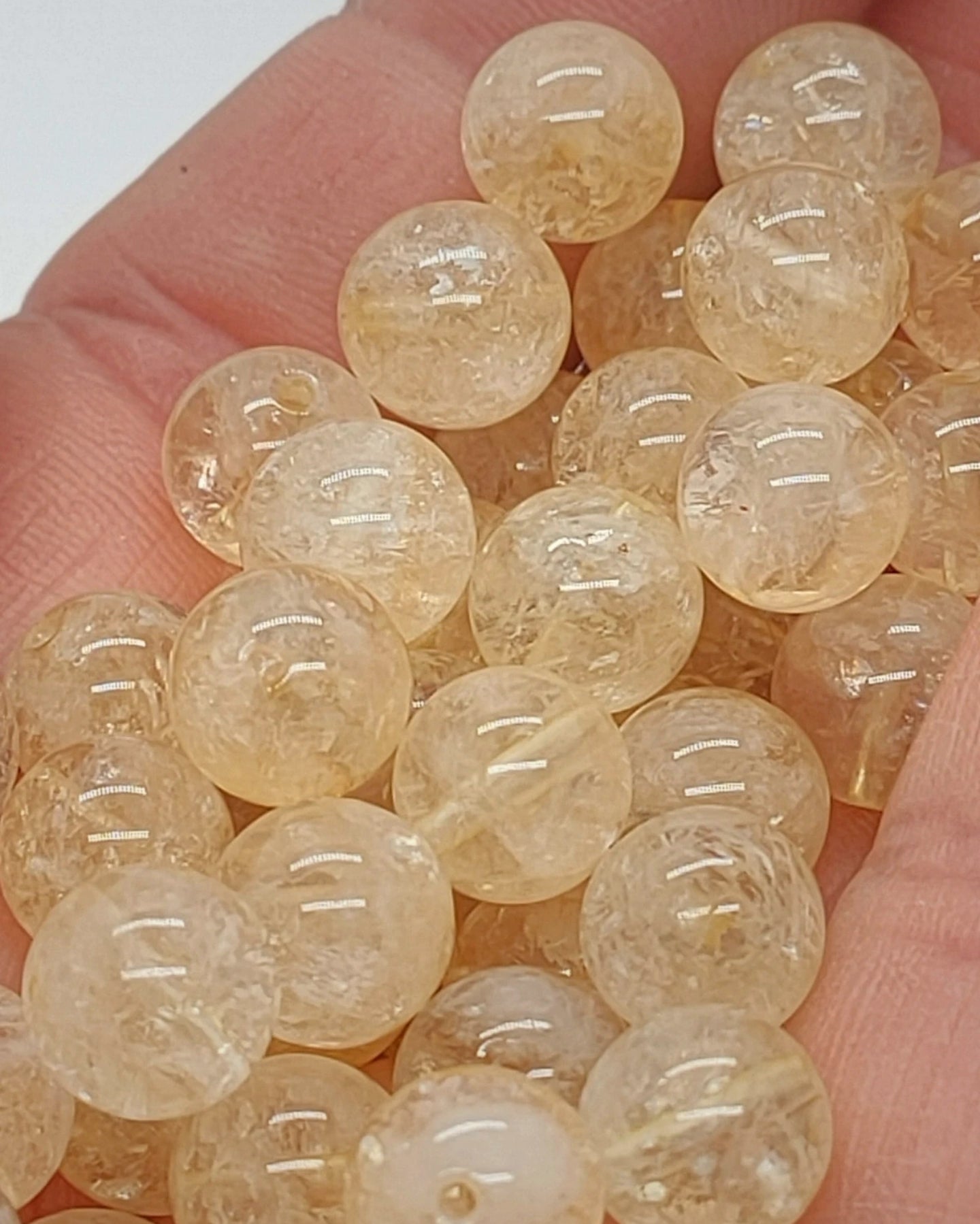 Perle en Citrine naturelle 8 mm - à l'unité