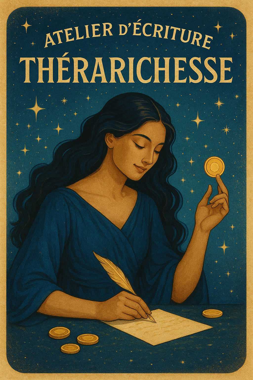 THERARICHESSE ✍️ Atelier d’écriture thérapeutique pour retrouver un lien sacré, simple et fluide avec l’argent