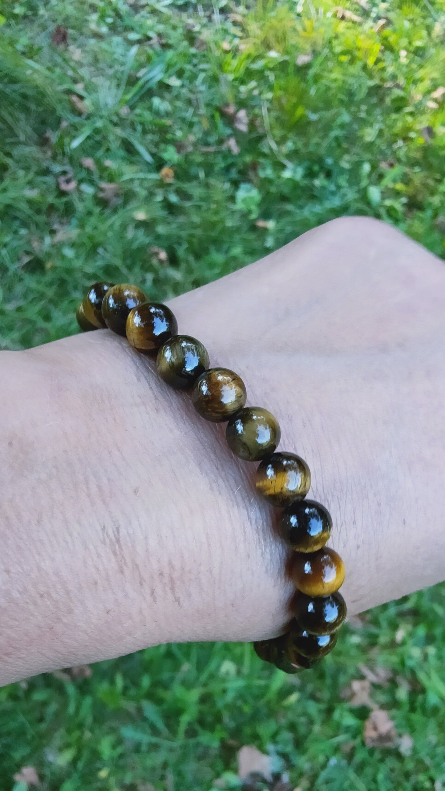 Bracelet en oeil de tigre - perles de 8 mm - grande taille - qualité 💎💎💎💎