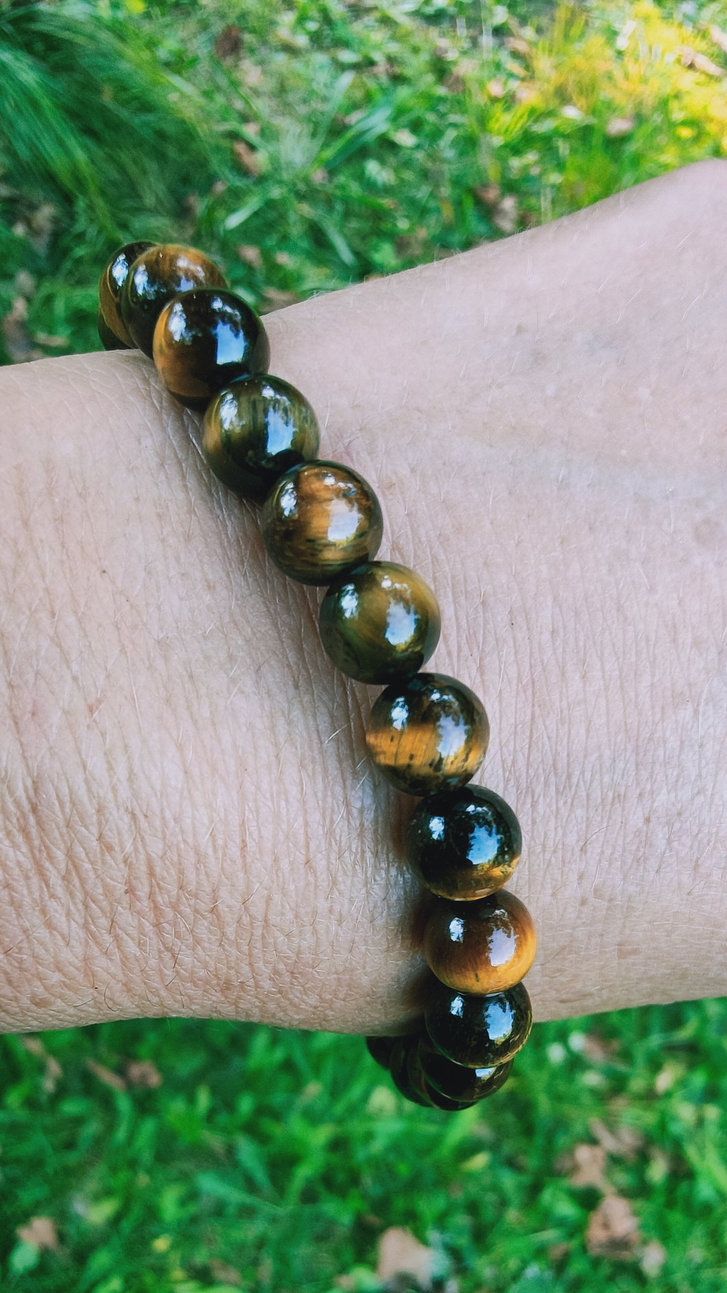 Bracelet en oeil de tigre - perles de 8 mm - grande taille - qualité 💎💎💎💎