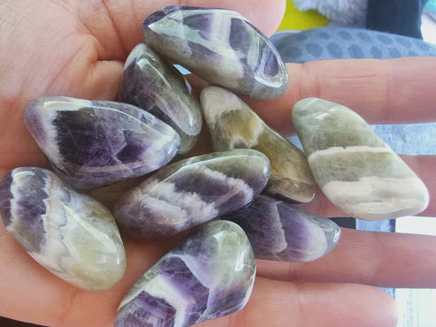 Améthyste Prasiolite du Zambie - Pierre roulée - Qualité AA - Taille au choix