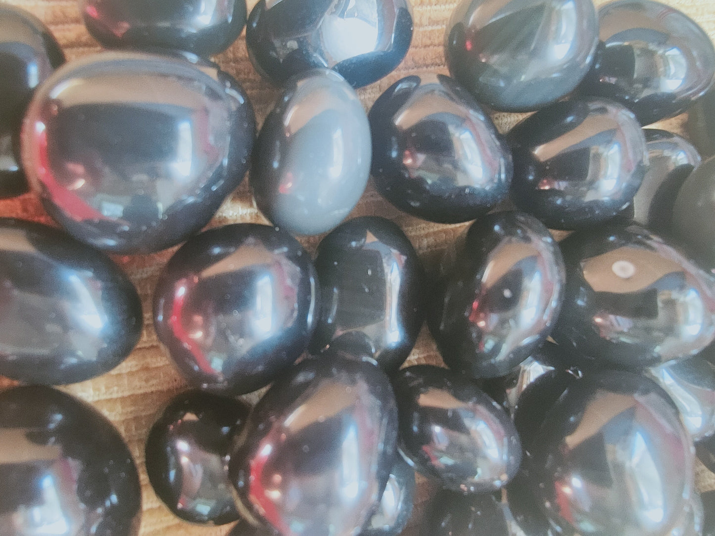 Obsidienne oeil céleste du Mexique - Pierre roulée - Qualité AA - Environ 15/20 mm
