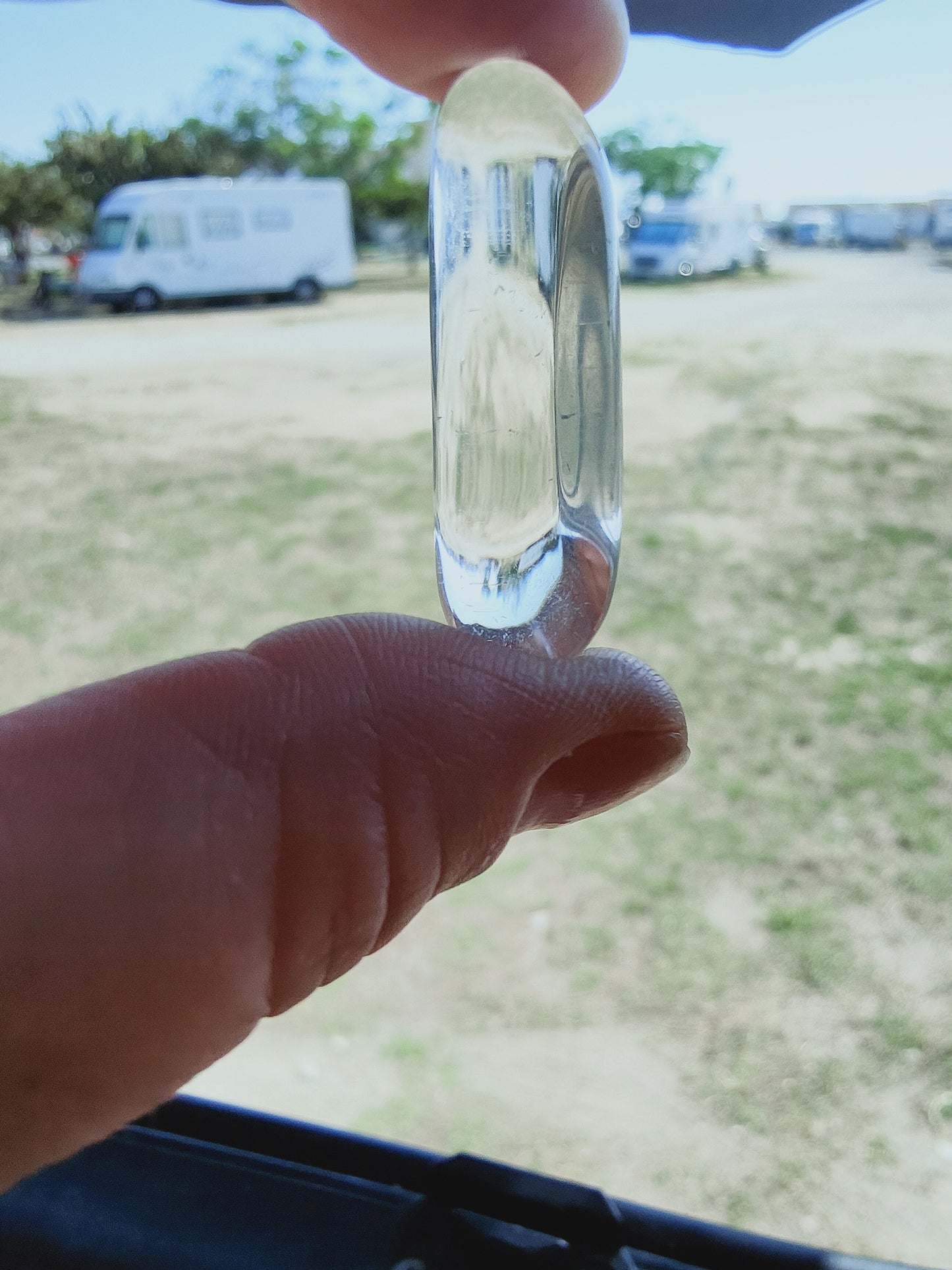 Cristal de roche du Brésil - Pierre roulée - Qualité B - Environ 35 mm