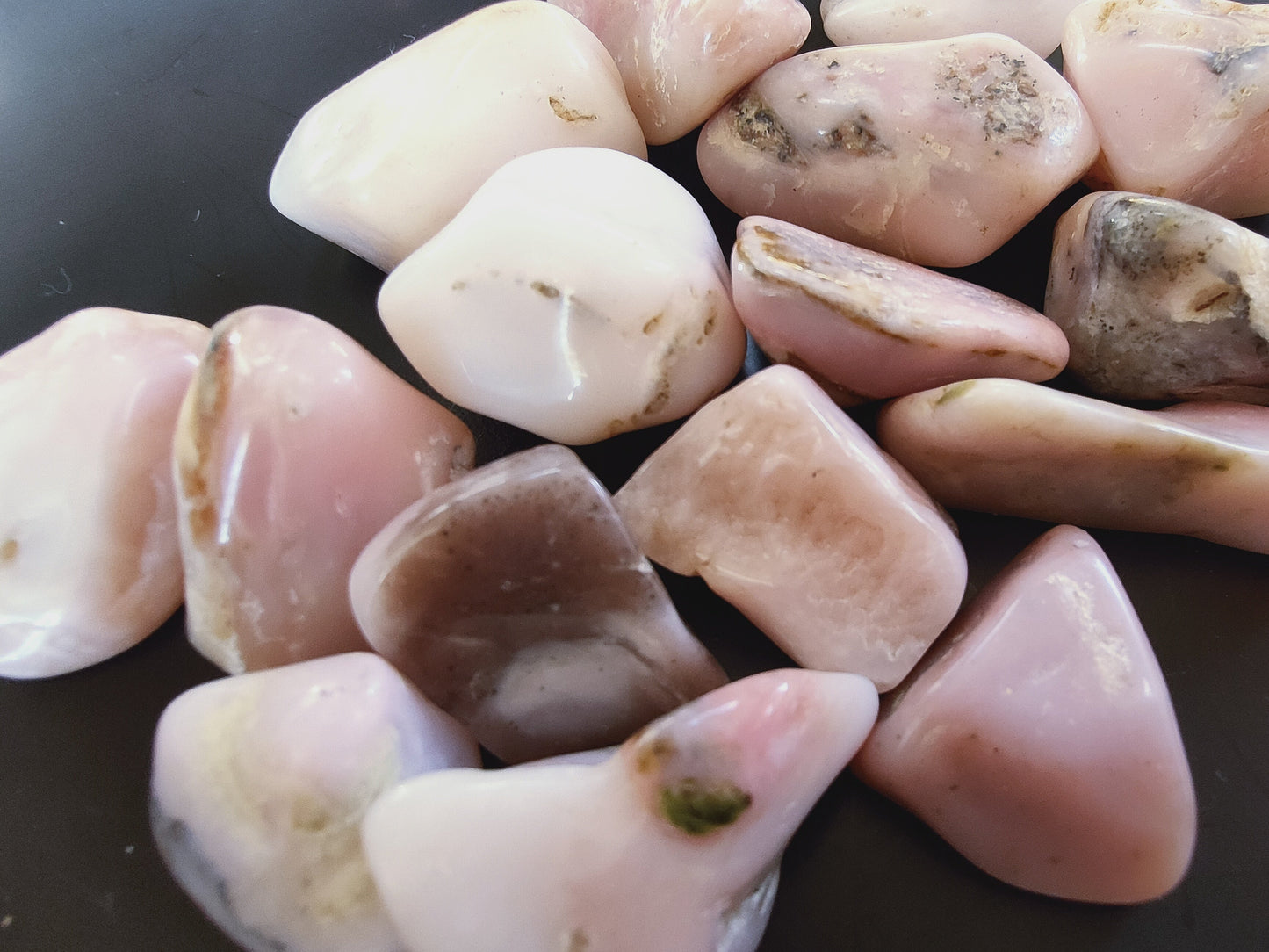 Opale rose des Andes - Pierre roulée - Qualité A - Taille au choix