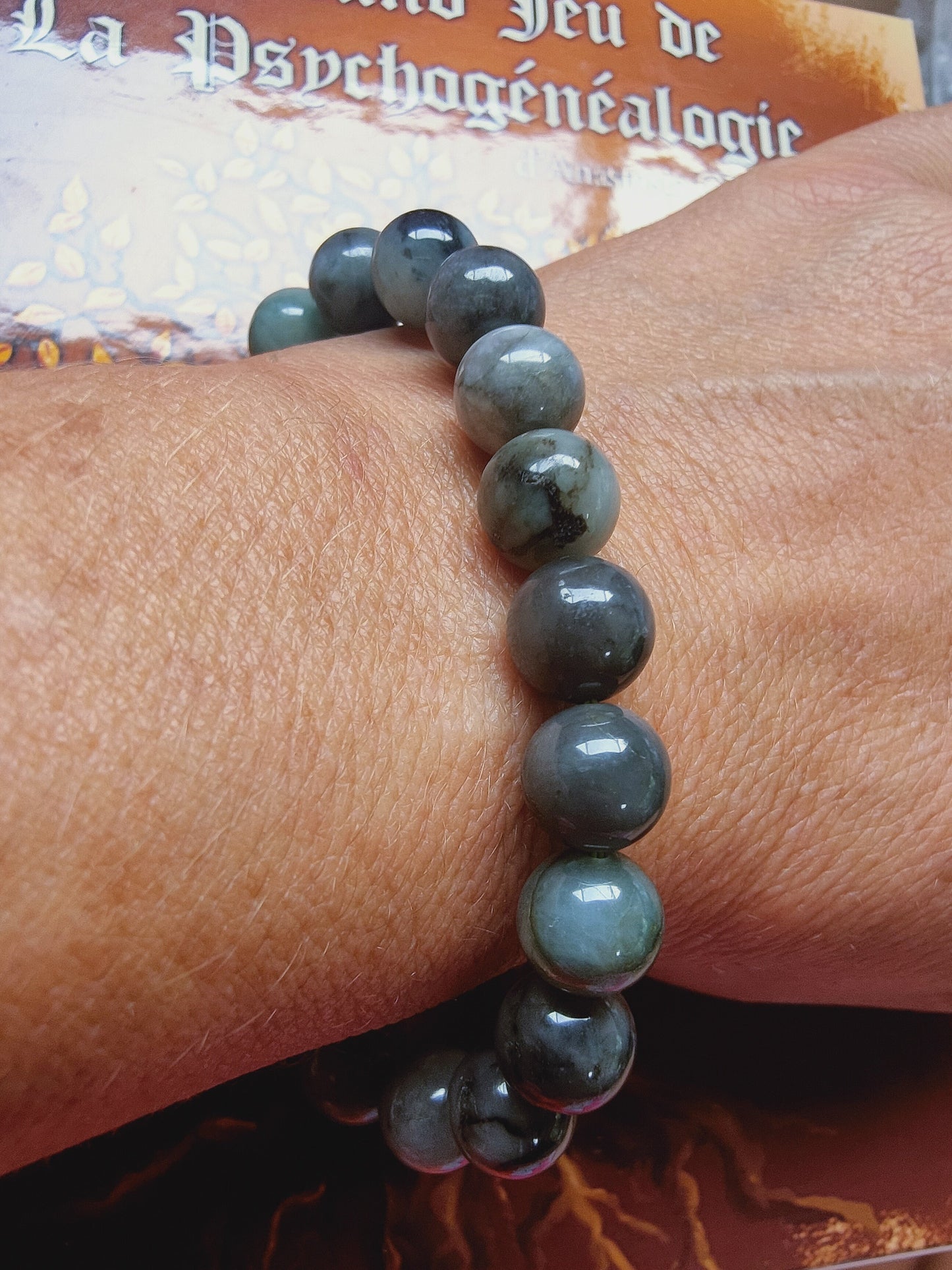 Bracelet en Emeraude - perles de 10 mm - qualité AB