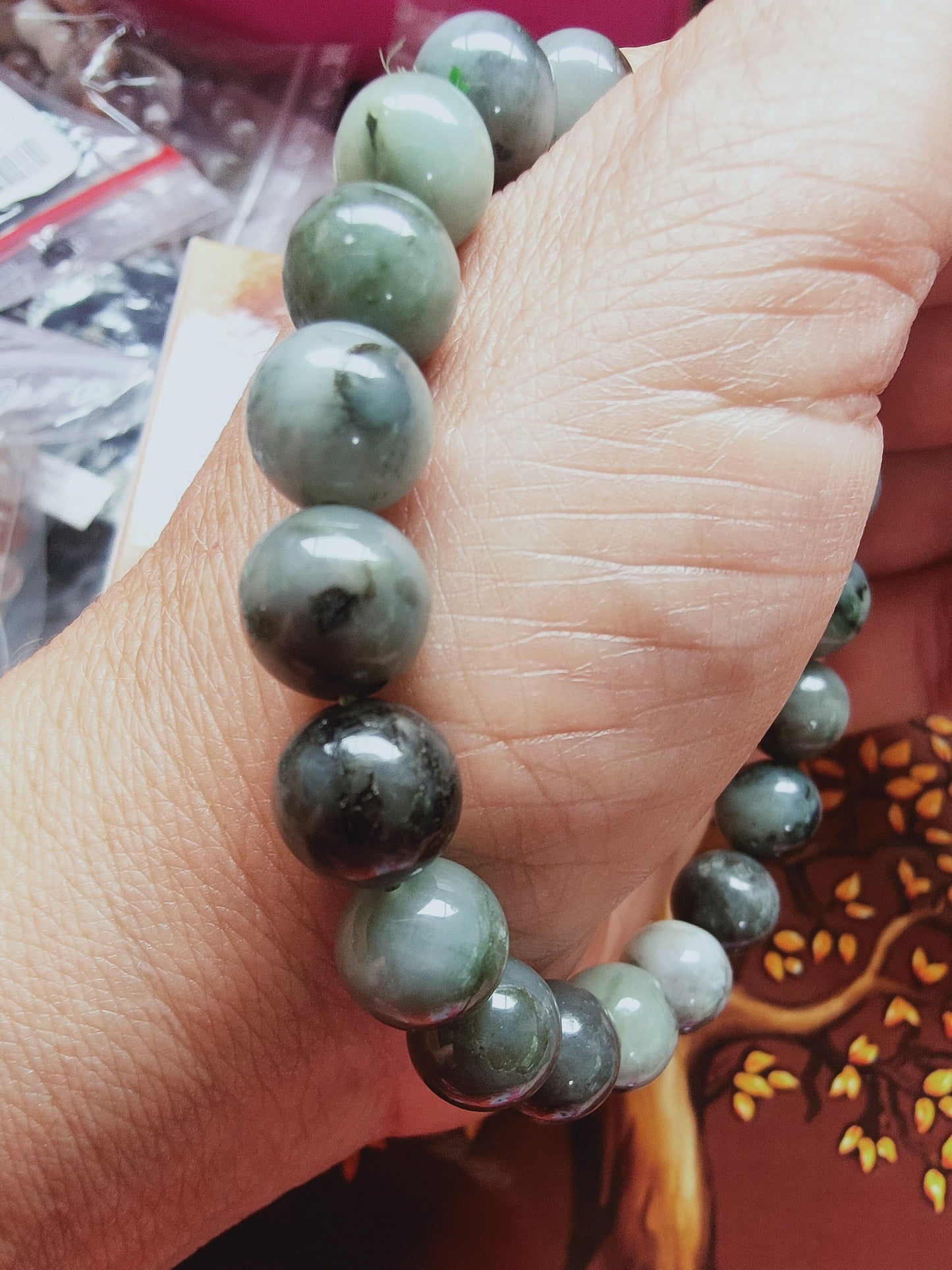 Bracelet en Emeraude - perles de 10 mm - qualité AB