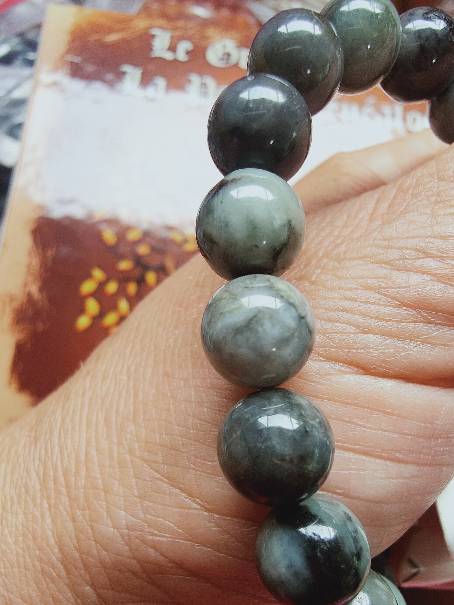Bracelet en Emeraude - perles de 10 mm - qualité AB