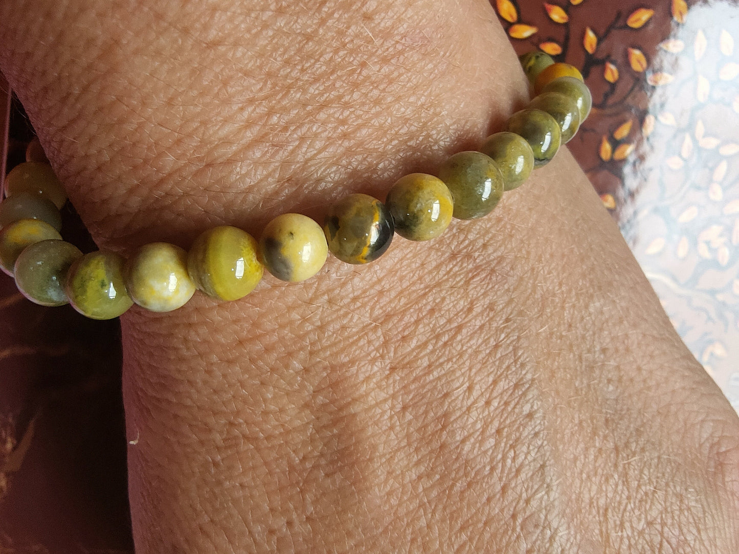 Bracelet en Jaspe Bumblebee - perles de 7 mm - qualité 💎💎