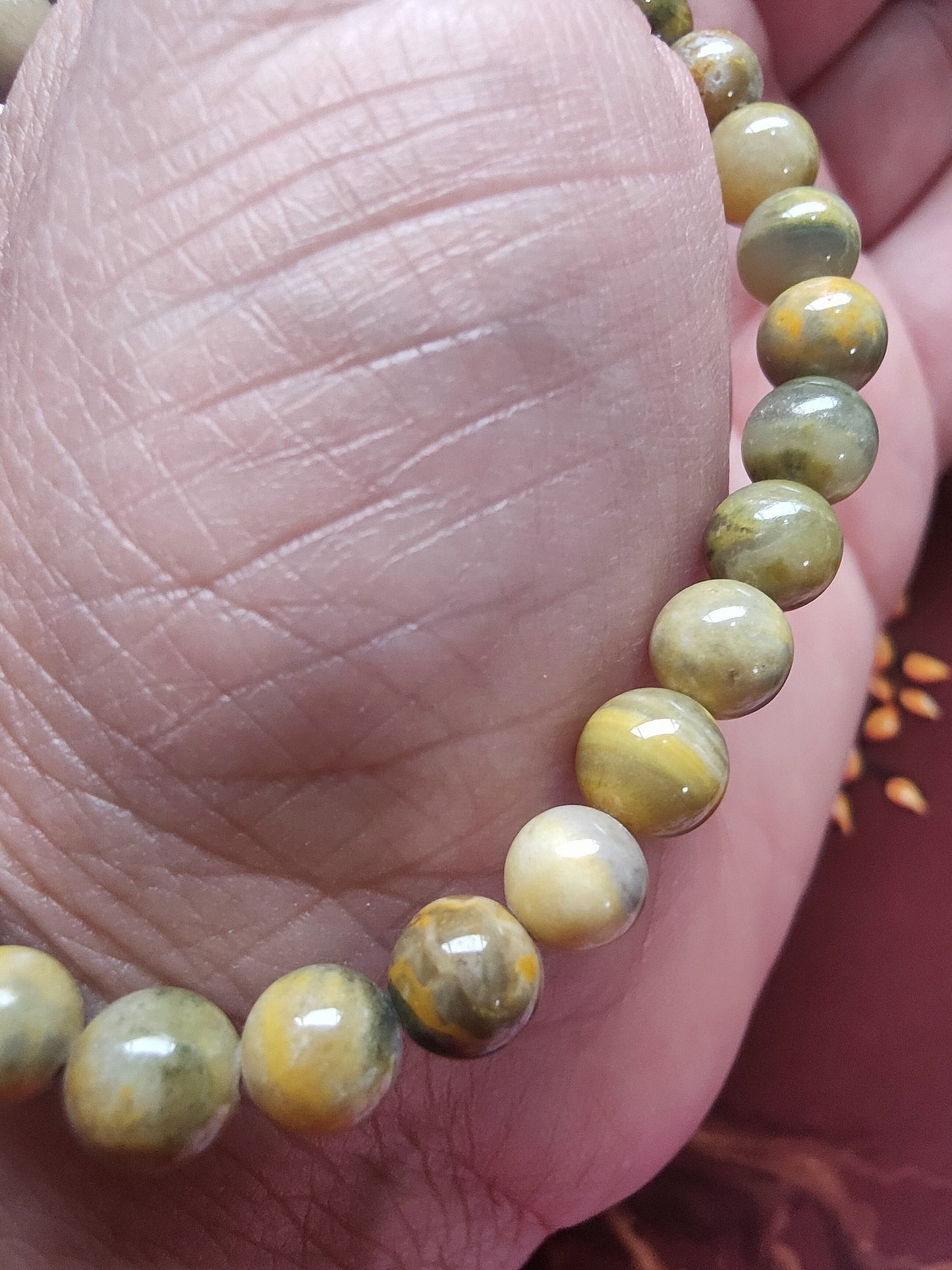 Bracelet en Jaspe Bumblebee - perles de 7 mm - qualité 💎💎