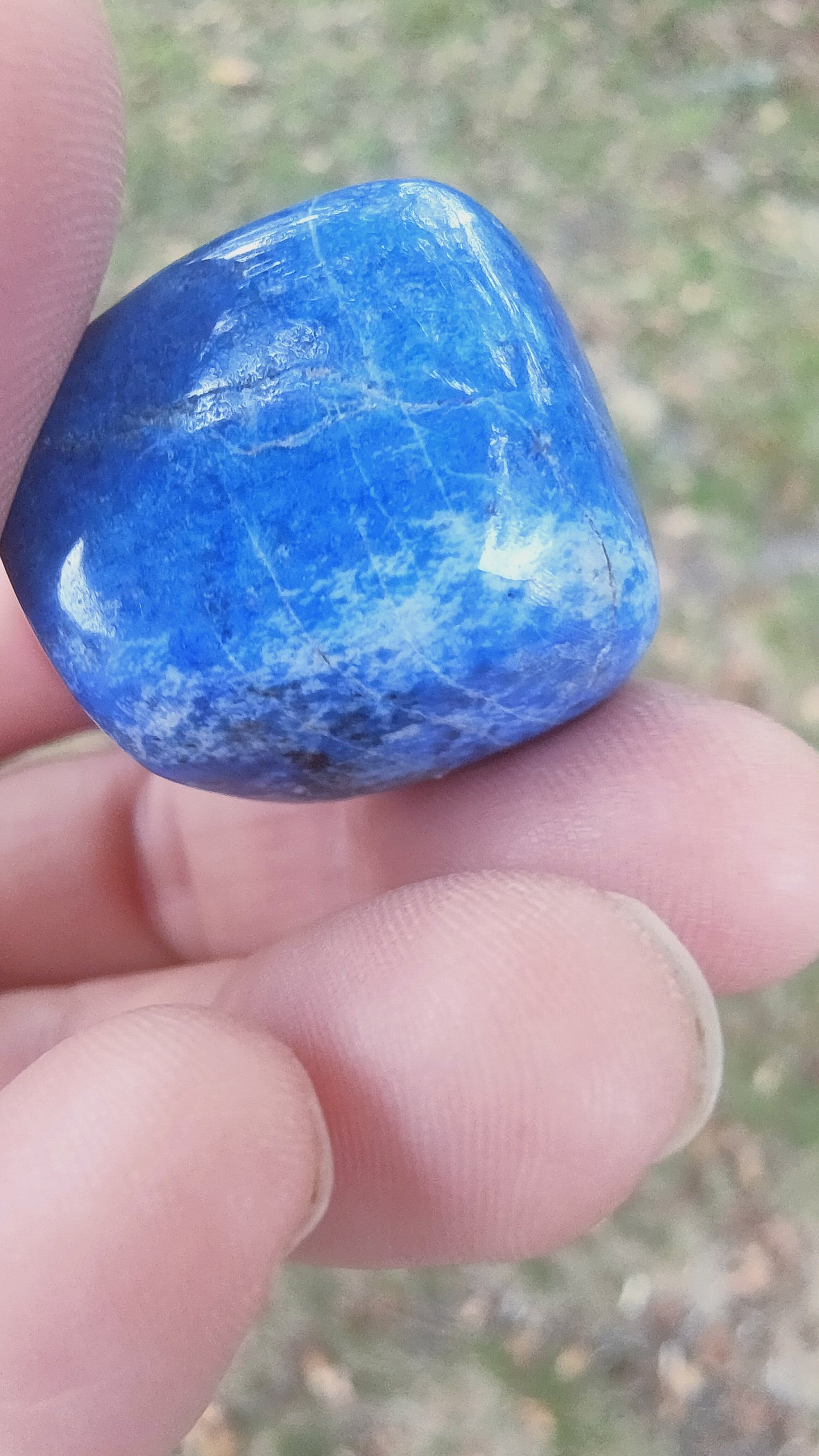 Lapis lazuli d'Afghanistan - 1 pierre roulée - belle qualité