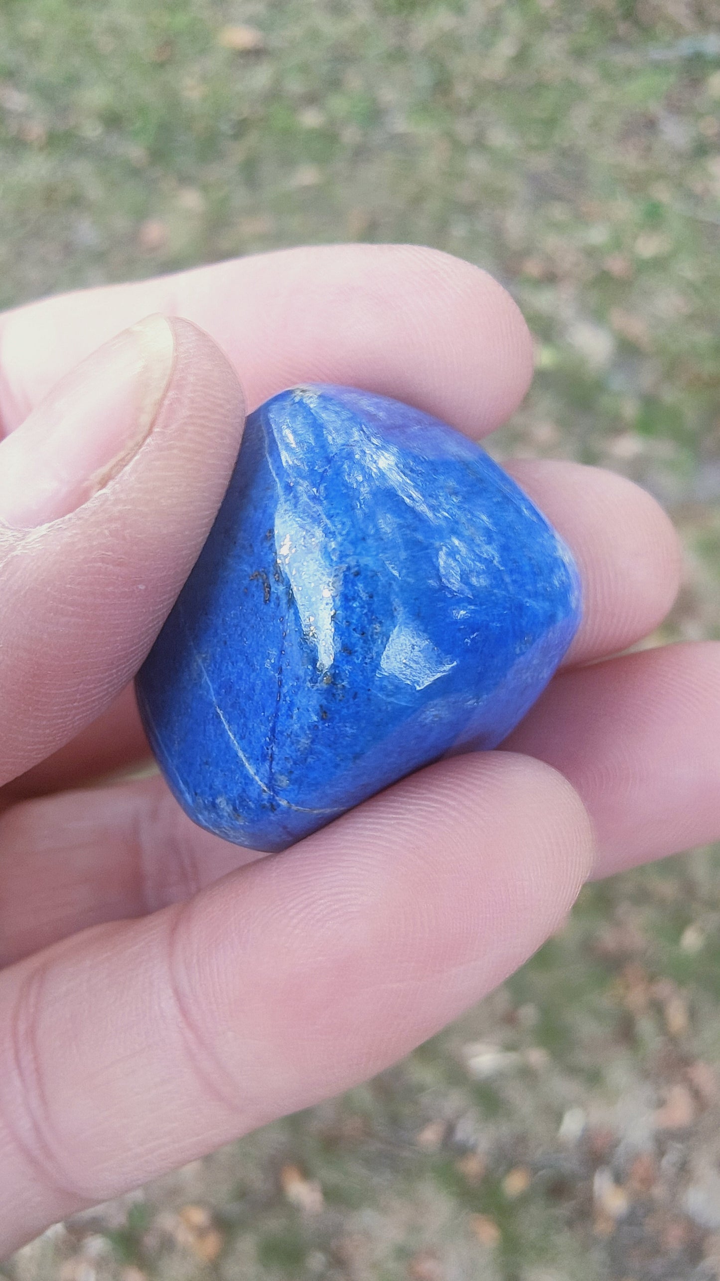 Lapis lazuli d'Afghanistan - 1 pierre roulée - belle qualité