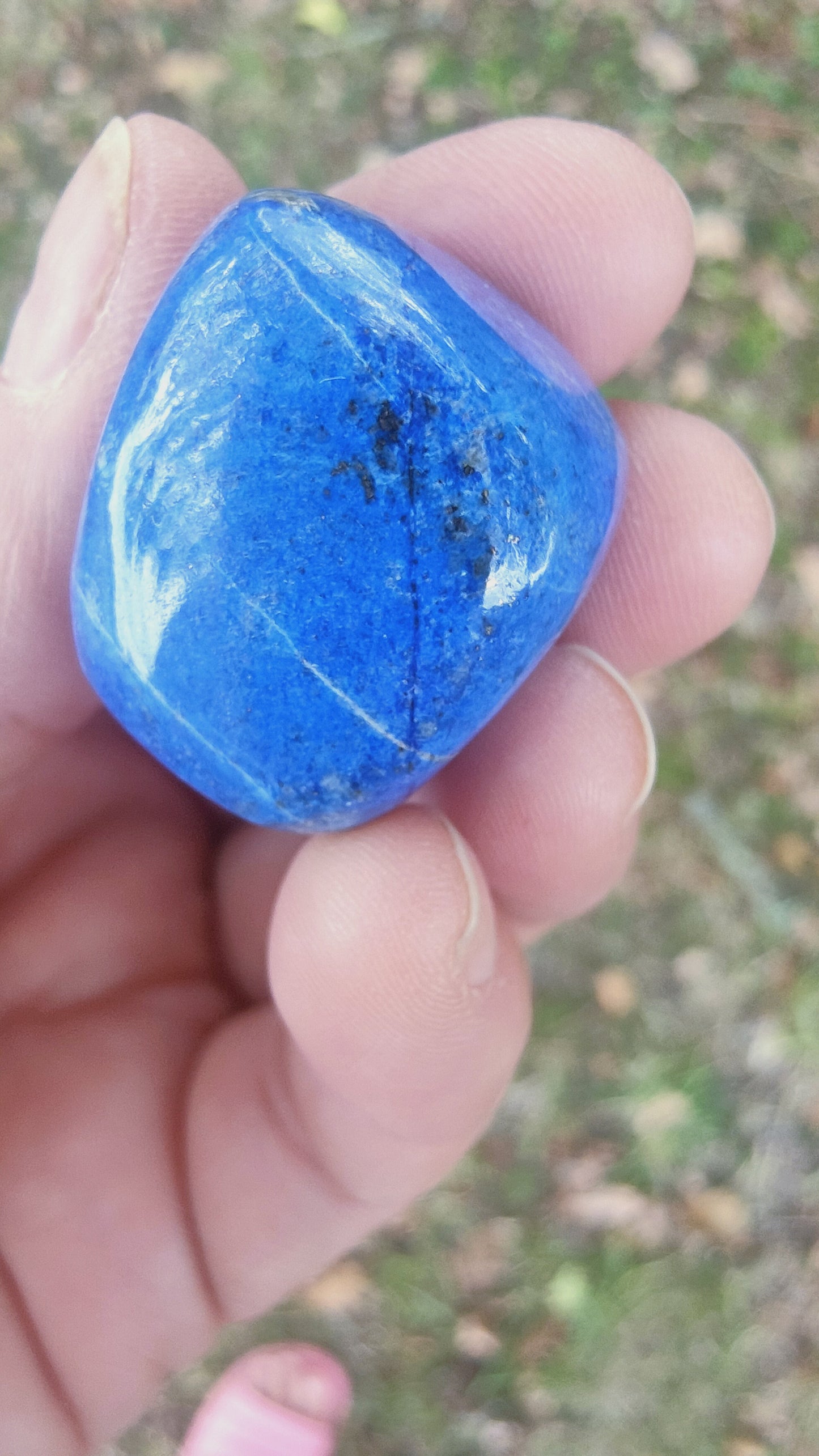 Lapis lazuli d'Afghanistan - 1 pierre roulée - belle qualité
