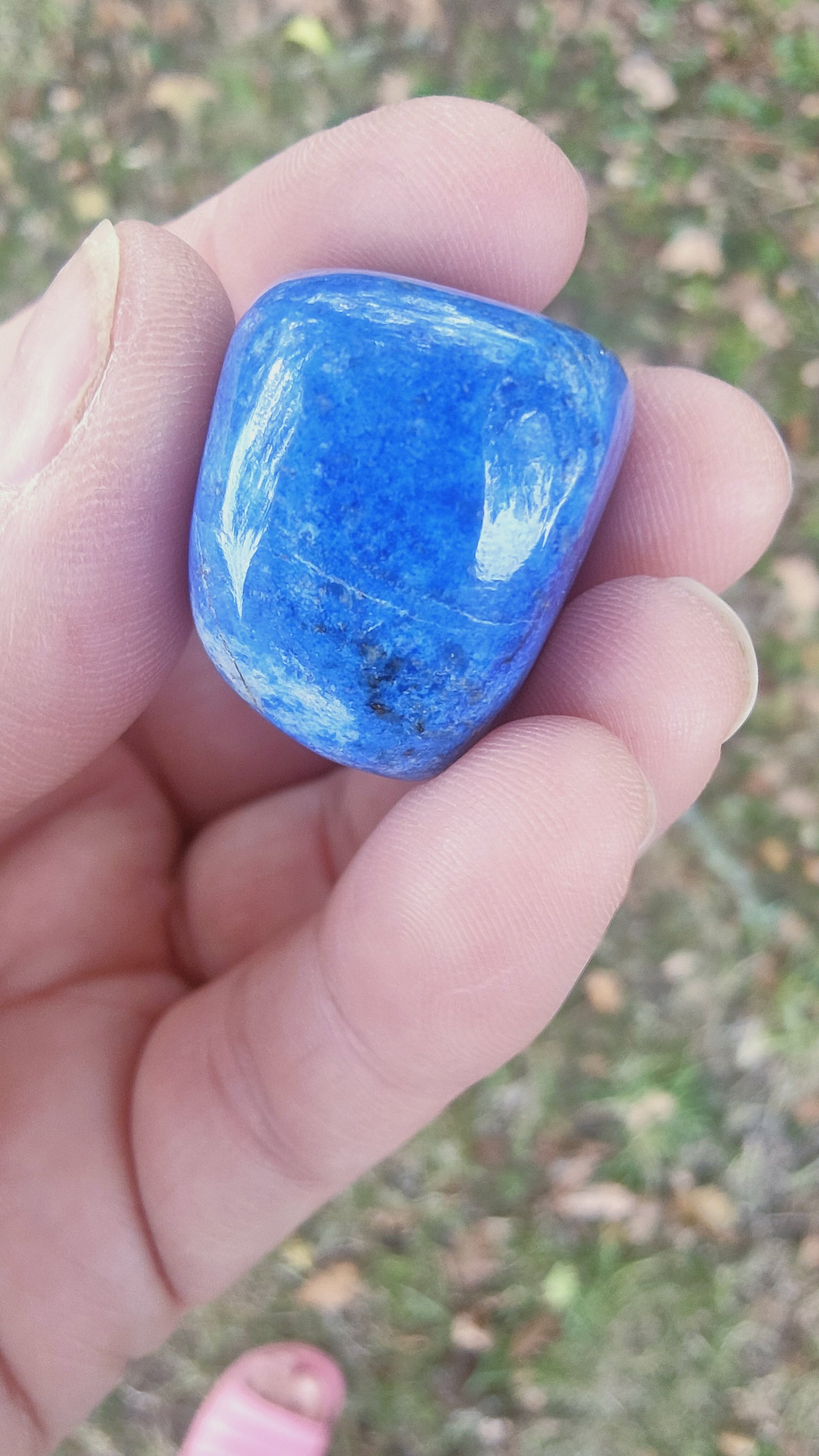 Lapis lazuli d'Afghanistan - 1 pierre roulée - belle qualité