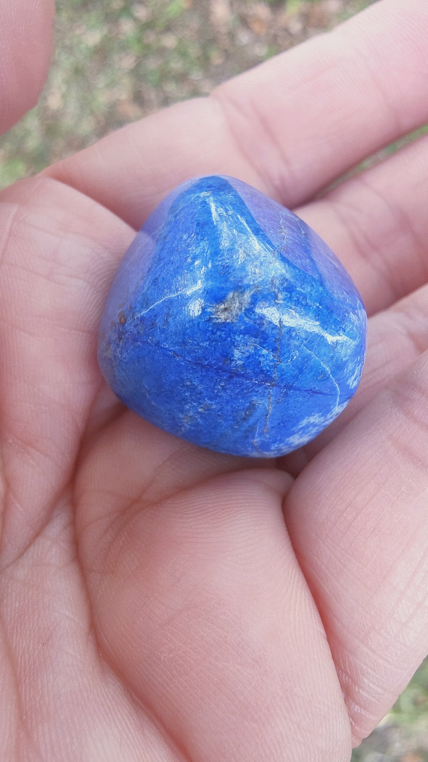 Lapis lazuli d'Afghanistan - 1 pierre roulée - belle qualité
