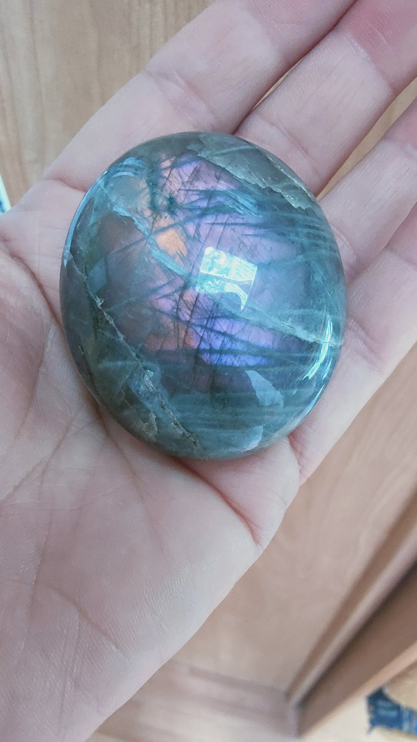 Labradorite violette et orange - Galet - très belle qualité