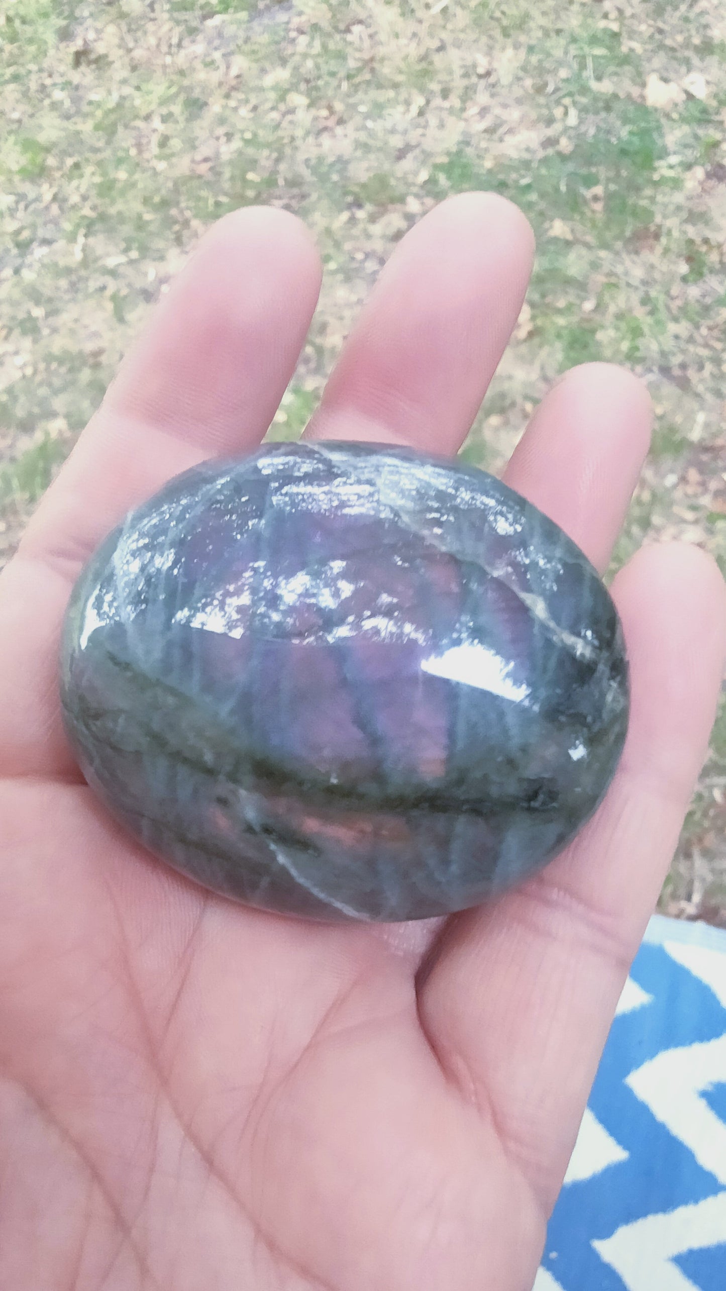 Labradorite violette et orange - Galet - très belle qualité