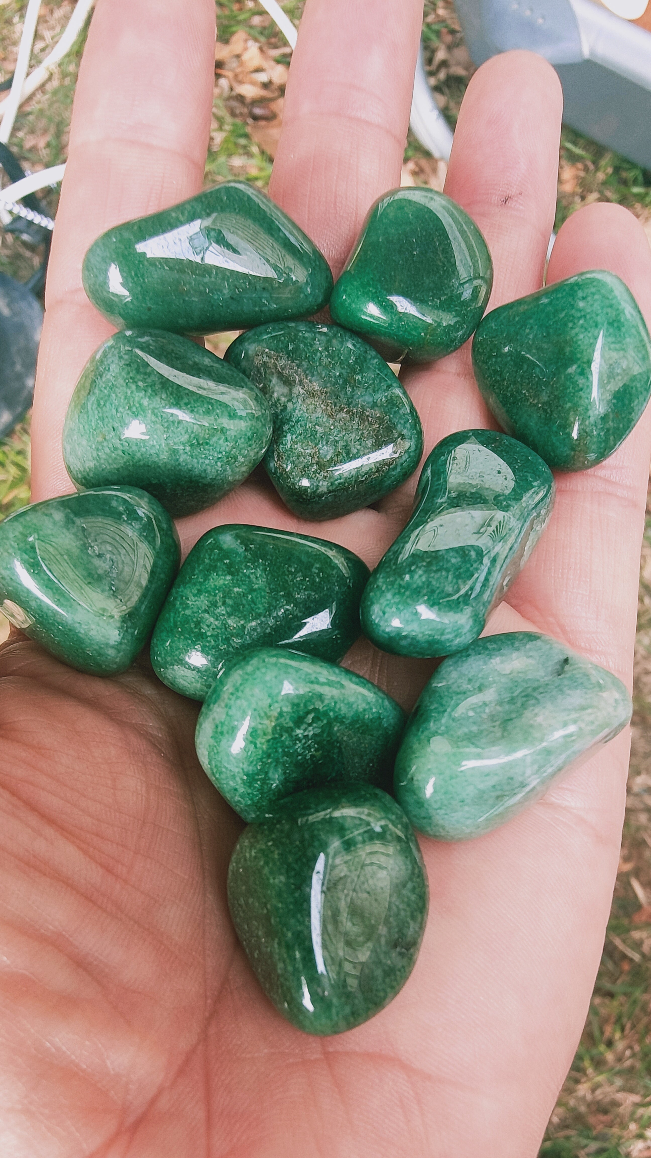 Aventurine verte Pierre roulée Qualité AA Taille au choix Anastasia GROSS