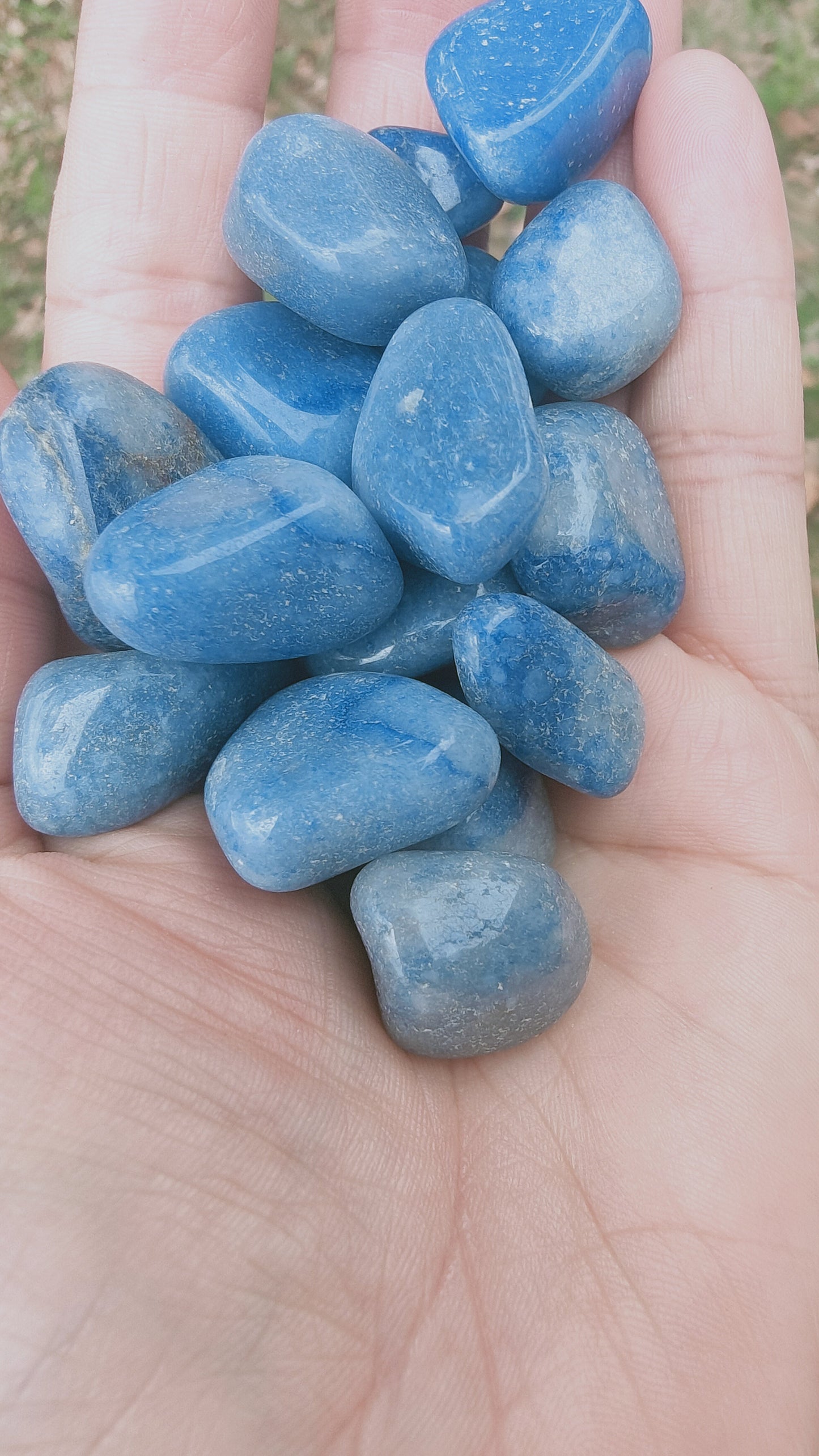 Quartz bleu - Pierre roulée - Taille au choix