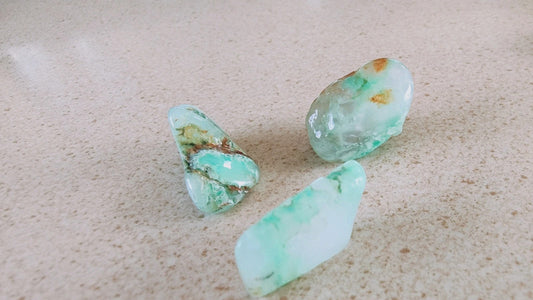 3 belles chrysoprases roulées