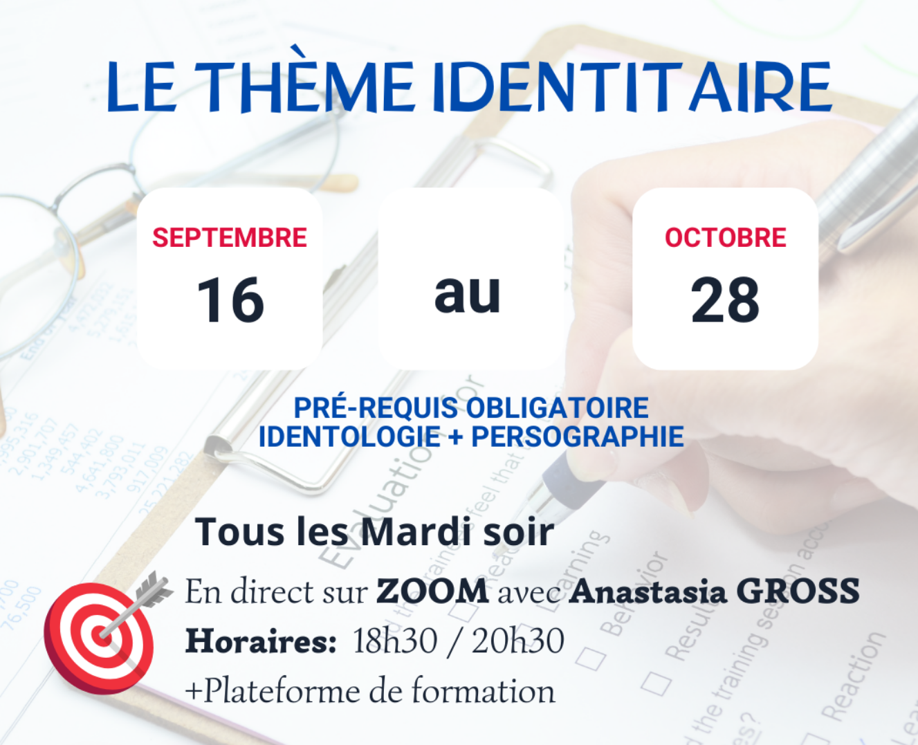 Formation CERTIFIANTE au Thème Identitaire® - Pré requis obligatoire