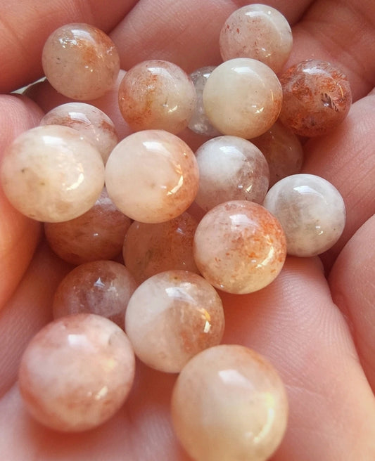 Perle en Pierre de soleil 10 mm - à l'unité