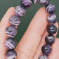 Bracelet en Améthyste rubannée du Brésil - perles de 10 mm - qualité 💎💎💎💎💎💎