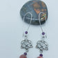 🧙‍♂️💎Psychogénéalogie & pierres  Boucles d'oreilles en Rhodochrosite et Améthyste