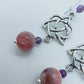 🧙‍♂️💎Psychogénéalogie & pierres  Boucles d'oreilles en Rhodochrosite et Améthyste