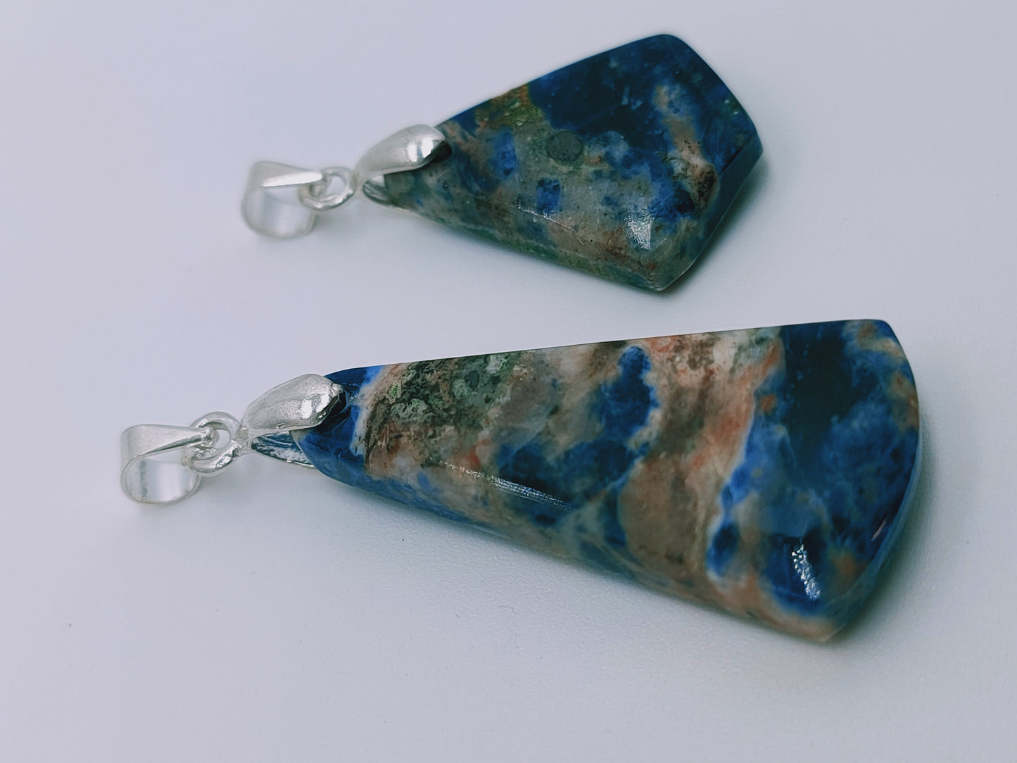 Bijoux de couple en Sodalite - 2 pendentifs