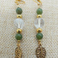 Perles de COLLECTION: Boucle d'oreille en Quartz fantôme et Jade Nephrite