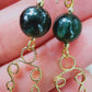 Perles de COLLECTION: Boucles d'oreille en Cyanite et Apatite verte