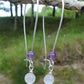 Perles de COLLECTION: Boucle d'oreille en Amazonite Russe et Kunzite rose et Améthyste