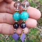 Perles de COLLECTION: Boucle d'oreille en Amethyste et Amazonite