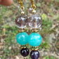 Perles de COLLECTION: Boucle d'oreille en Amethyste et Amazonite