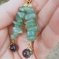 Boucles d'oreille en Améthyste et Aventurine verte