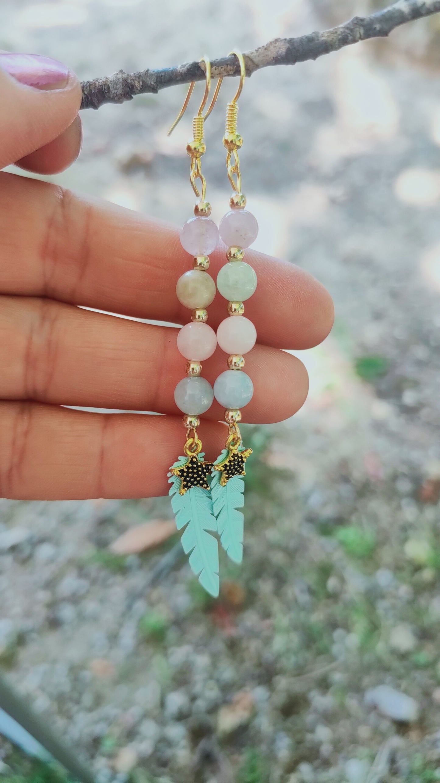 Boucles d'oreille en Beryls