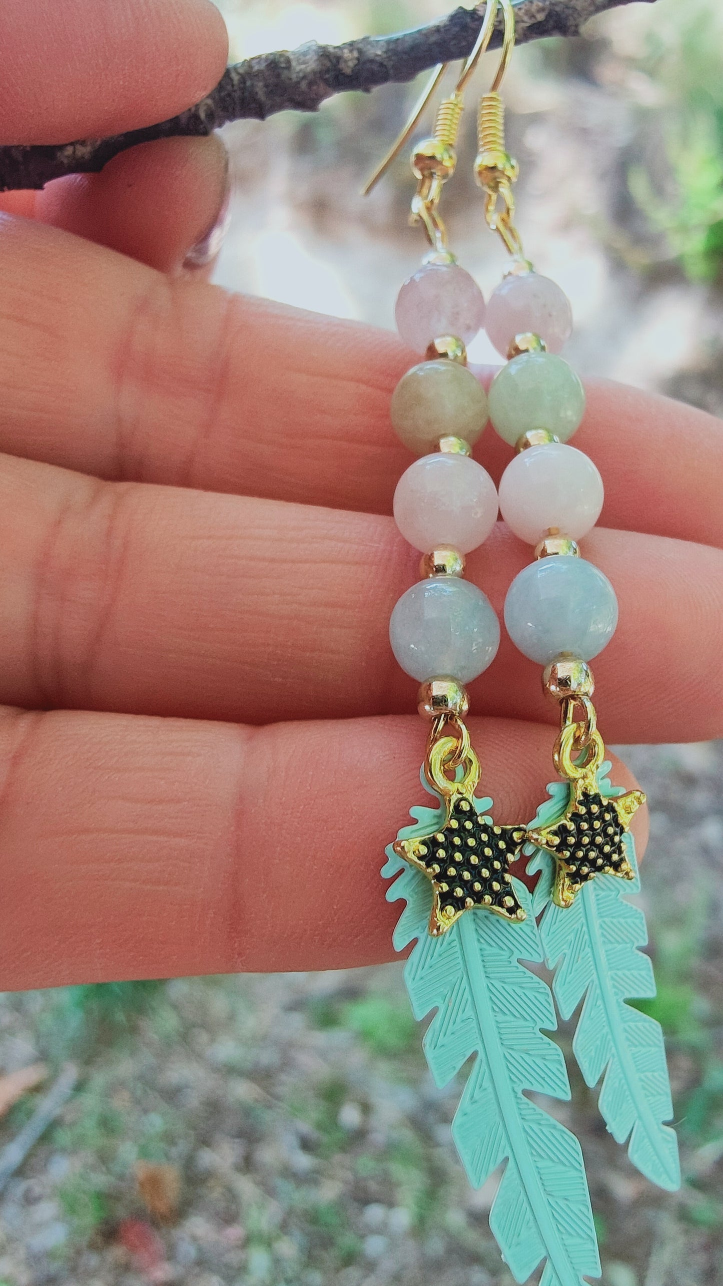 Boucles d'oreille en Beryls
