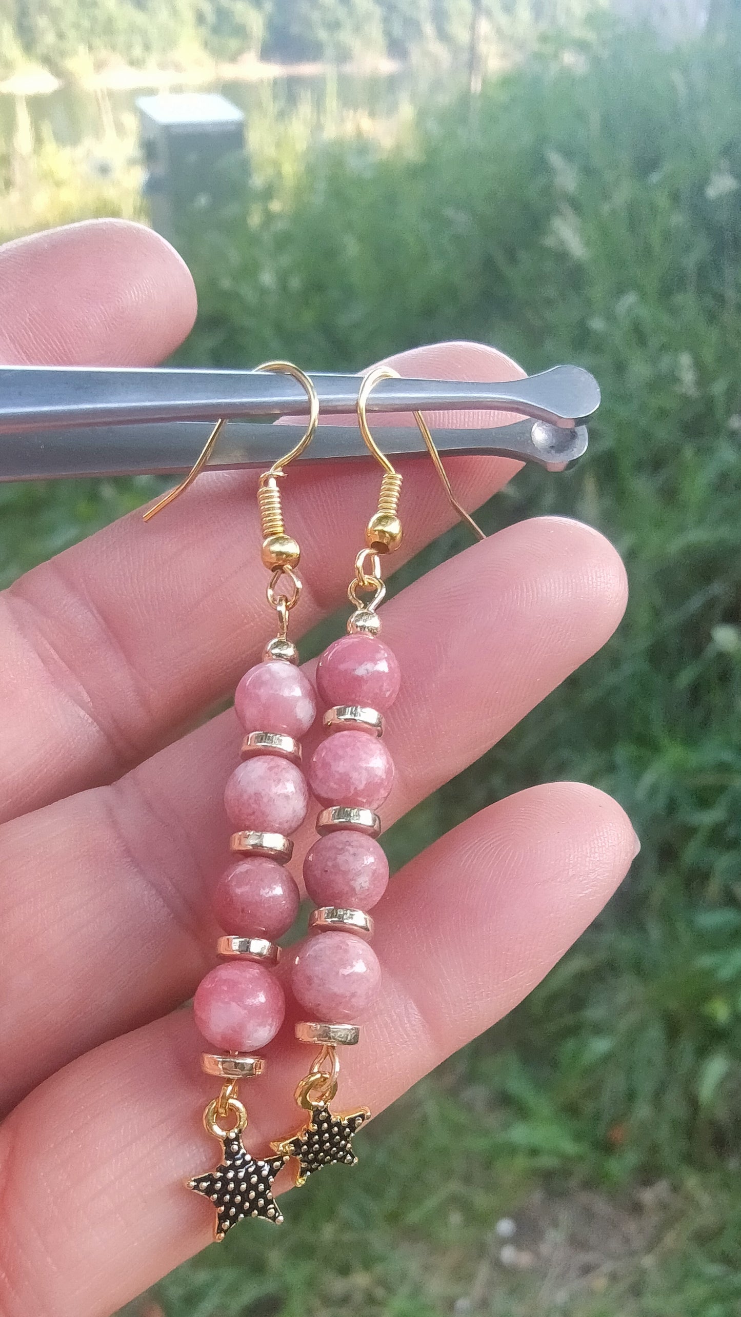 Boucles d'oreille en Thulite